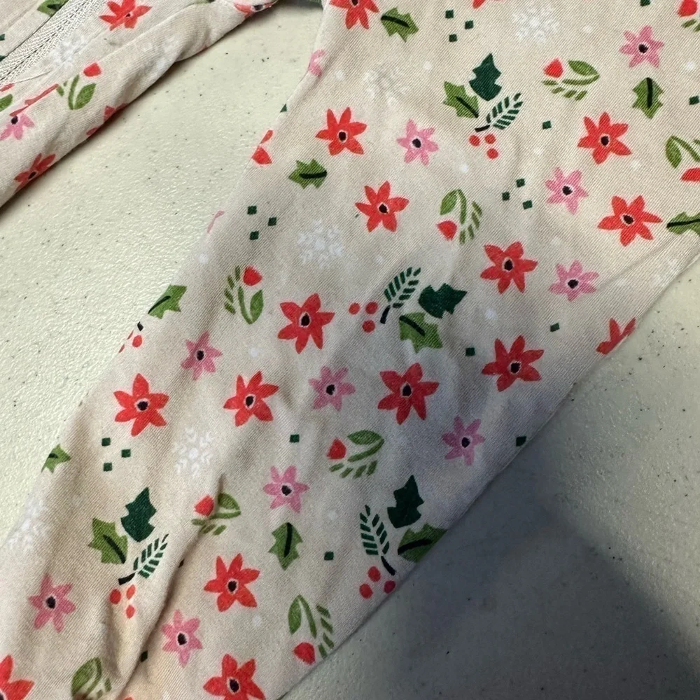 WILDBIRD Girls Zip modal adorable whimsical cottagecore floral onesie 6-12mths
